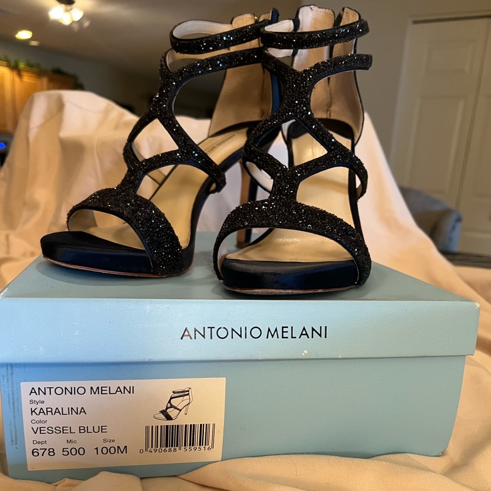 Antonio Melani Karalina heels. Vessel Blue *IN BOX*